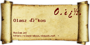 Olasz Ákos névjegykártya